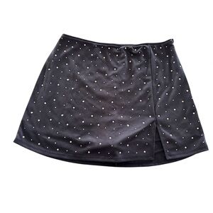 Black Embellished Skort